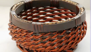 Cesta de Ratán Tejida para Almacenaje