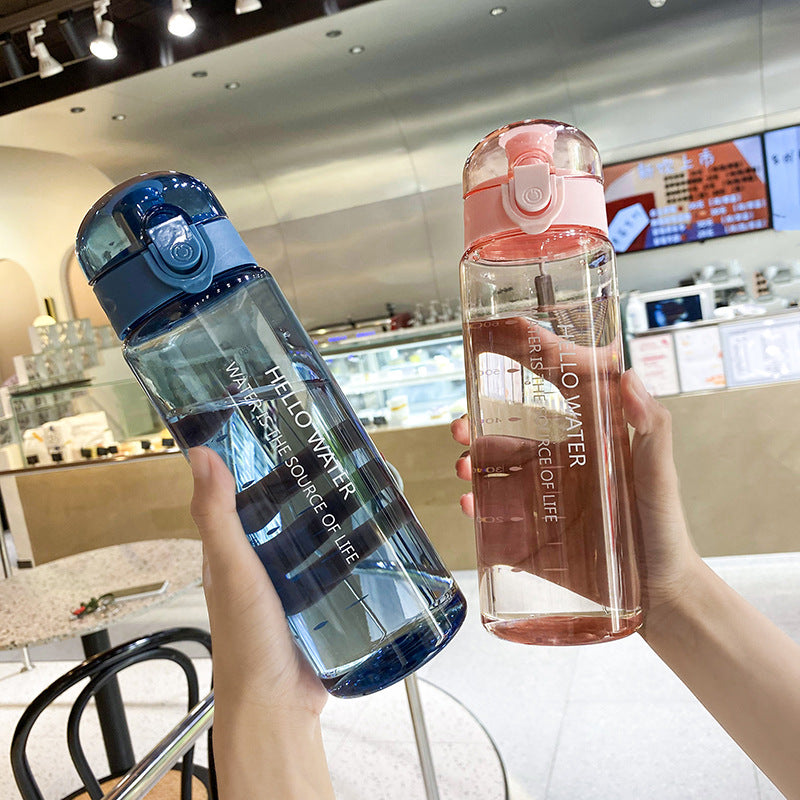 Botella de Agua Portátil a Prueba de Fugas con Pajilla (1pc)