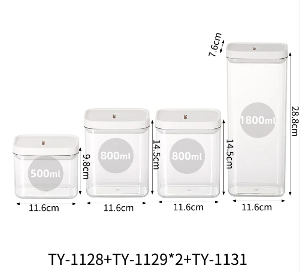 Set de Tarros Herméticos para Despensa