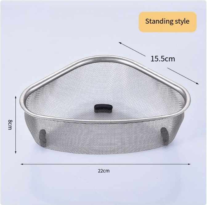 Cesta Drenadora de Esquina para Fregadero de Acero Inoxidable (1PC)