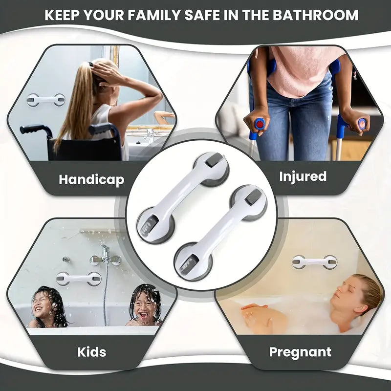 Barra de Apoyo para Baño con Ventosa de Vacío