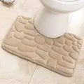 U-shaped Memory Foam Bath Mat, Super Absorbent & Non-Slip