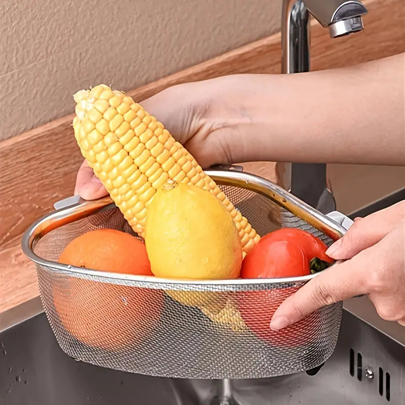 Cesta Drenadora de Esquina para Fregadero de Acero Inoxidable (1PC)