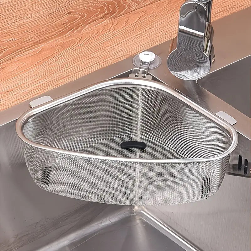 Cesta Drenadora de Esquina para Fregadero de Acero Inoxidable (1PC)
