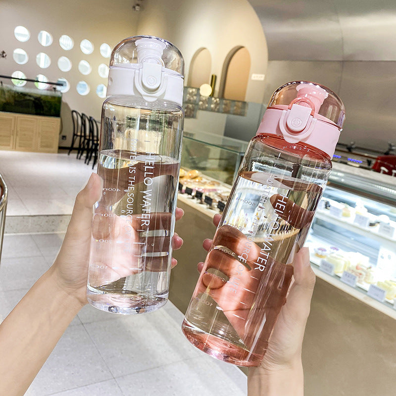 Botella de Agua Portátil a Prueba de Fugas con Pajilla (1pc)